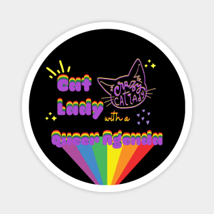 Cat Lady with a Queer Agenda Magnet